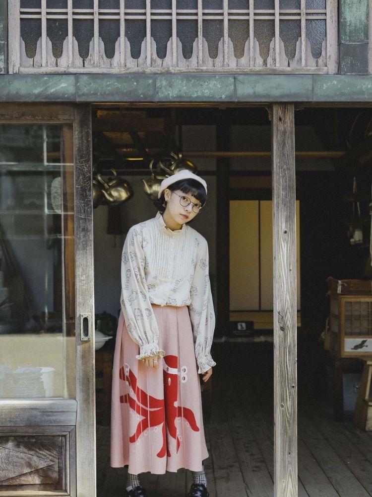 Lace Accordion Pleated Girl’s Shirt【s0000003623】