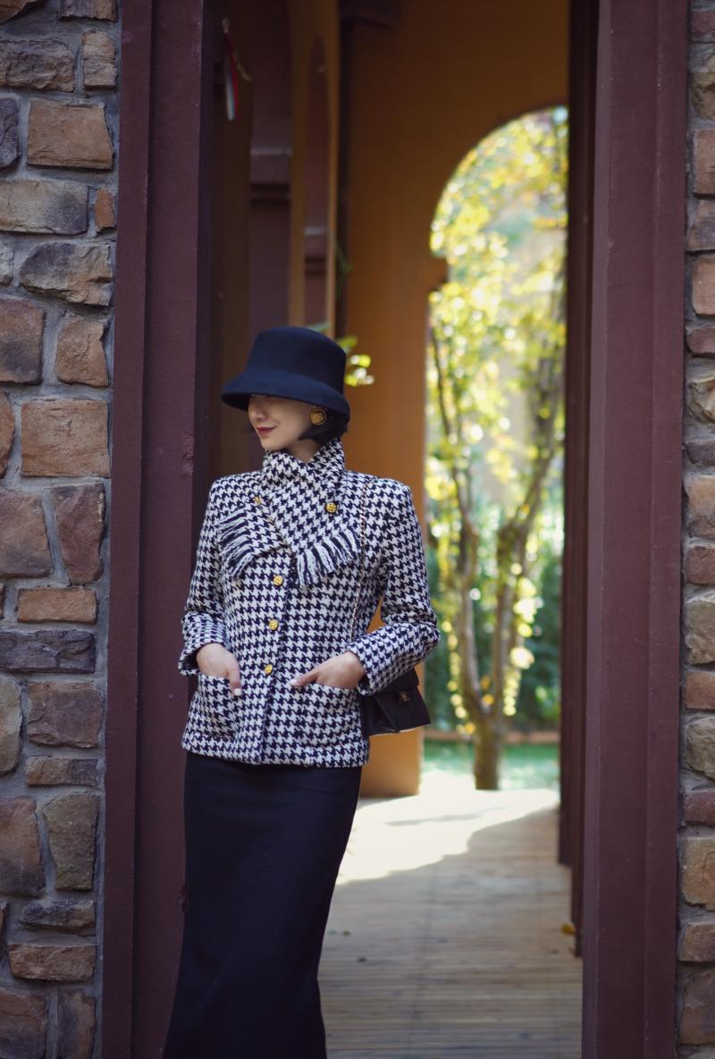 houndstooth tweed jacket