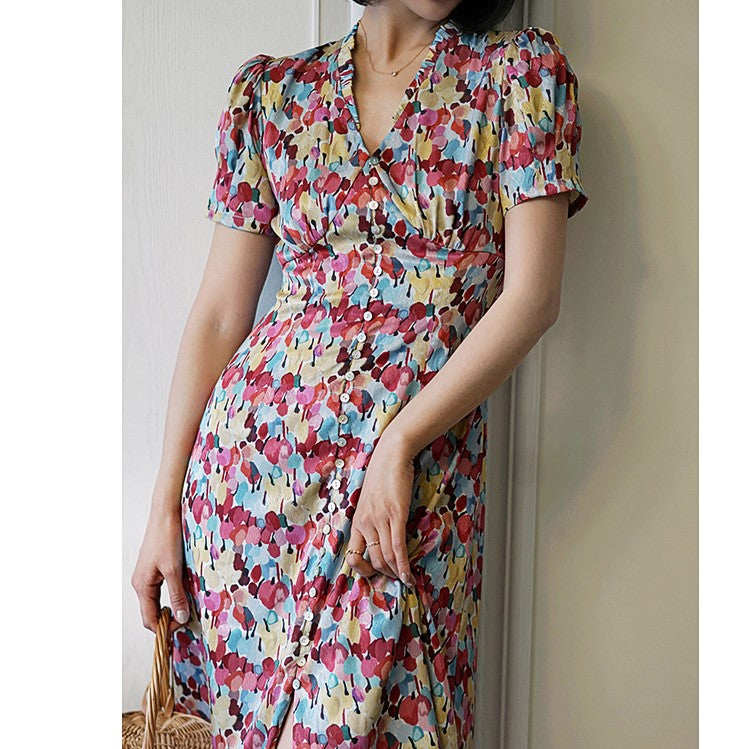 Tropical Floral Vintage Dress