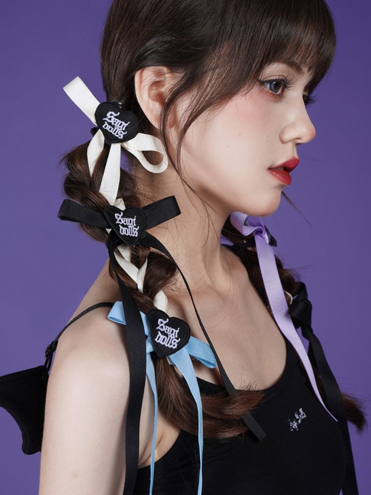 Ballet Style Heart Long Ribbon Hair Tie【s0000002043】