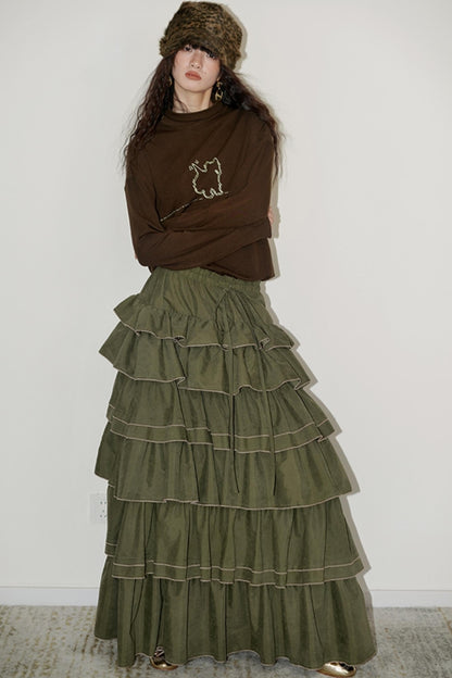 Casual Puppy Design Crewneck Top