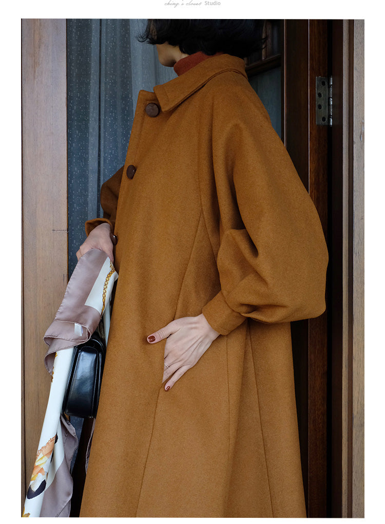 Western lady classical wool coat