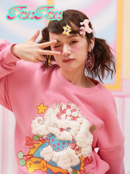 Puppy Padded Pink Sweatshirt【s0000004925】