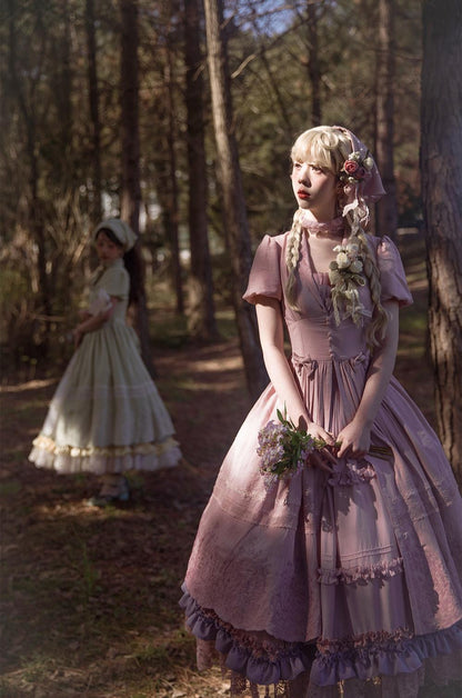 ZJstory - 14-line Poem Set - Classic Lolita Separate Dress Set Tiered Ruffles Skirt