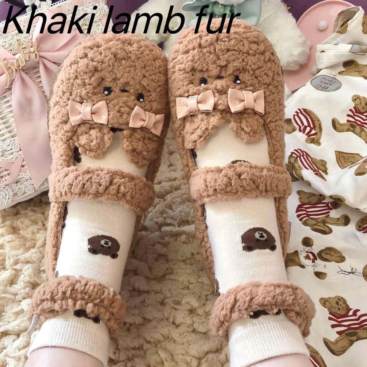 Fairy Godmother - Cute Plush Warm Round Toe Lolita Soft Sole Shoes