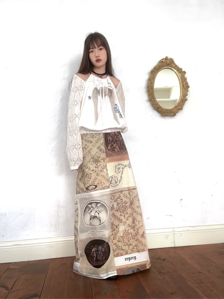 Lace Outer Sunscreen Long Sleeve Cutout Top【s0000005067】