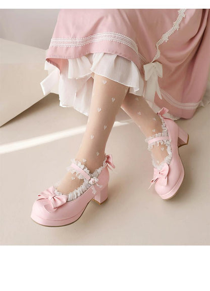 Yana - Rainbow Yana - Sweet Lolita Shoes, Lace & Bow Design