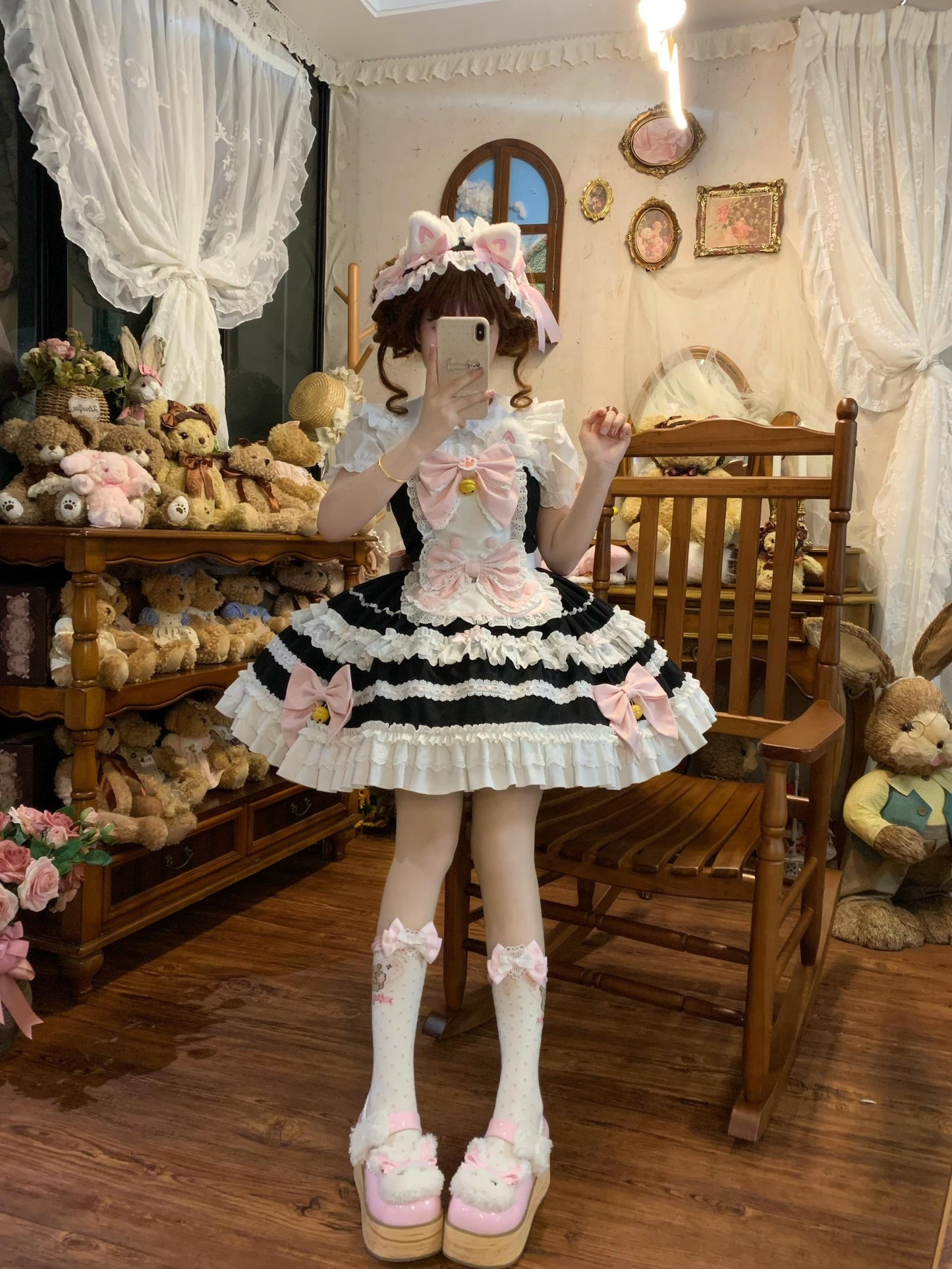Sugar Girl - MeowRin SweetMaid - Sweet Lolita JSK, Adjustable Straps