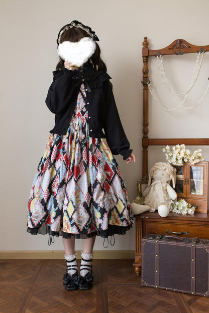 MIST - Graceful Dream - Retro Kawaii Lolita Sweater Cardigan, Ruffled Lace Neckline