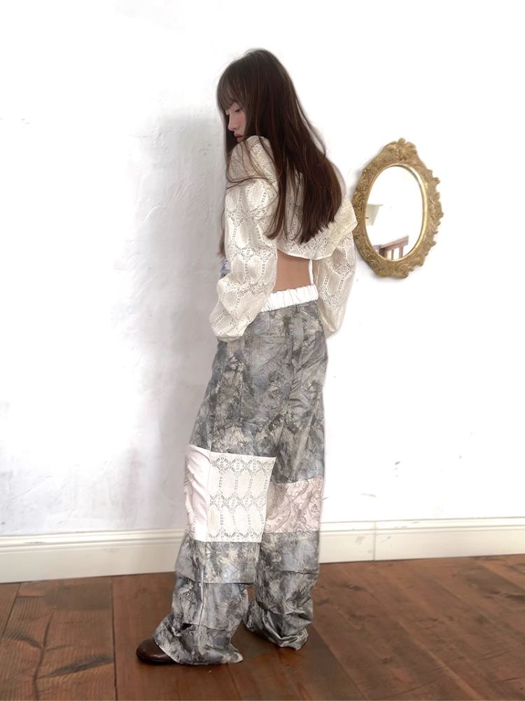 Lace Outer Sunscreen Long Sleeve Cutout Top【s0000005067】