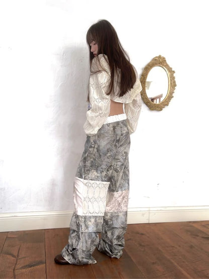 Lace Outer Sunscreen Long Sleeve Cutout Top【s0000005067】