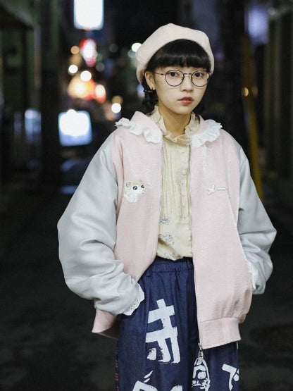 Lace Accordion Pleated Girl’s Shirt【s0000003623】