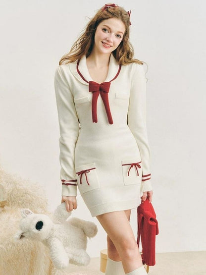 Sailor Knit Dress【s0000004609】