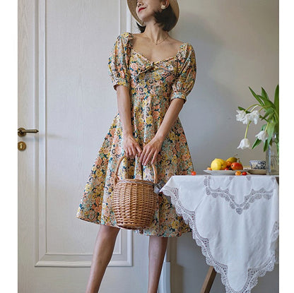 Flower field vintage dress