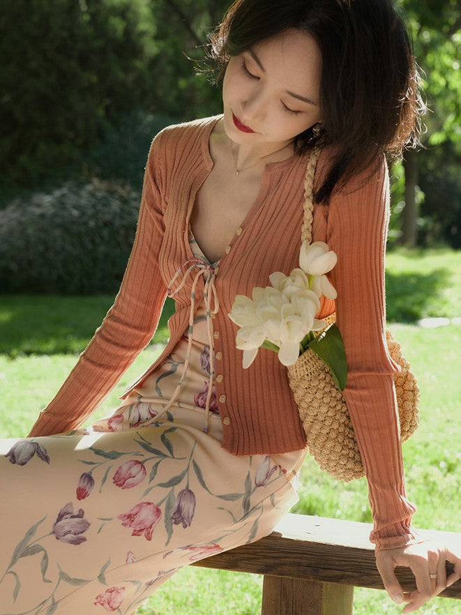 Lady's Slim Knit Cardigan