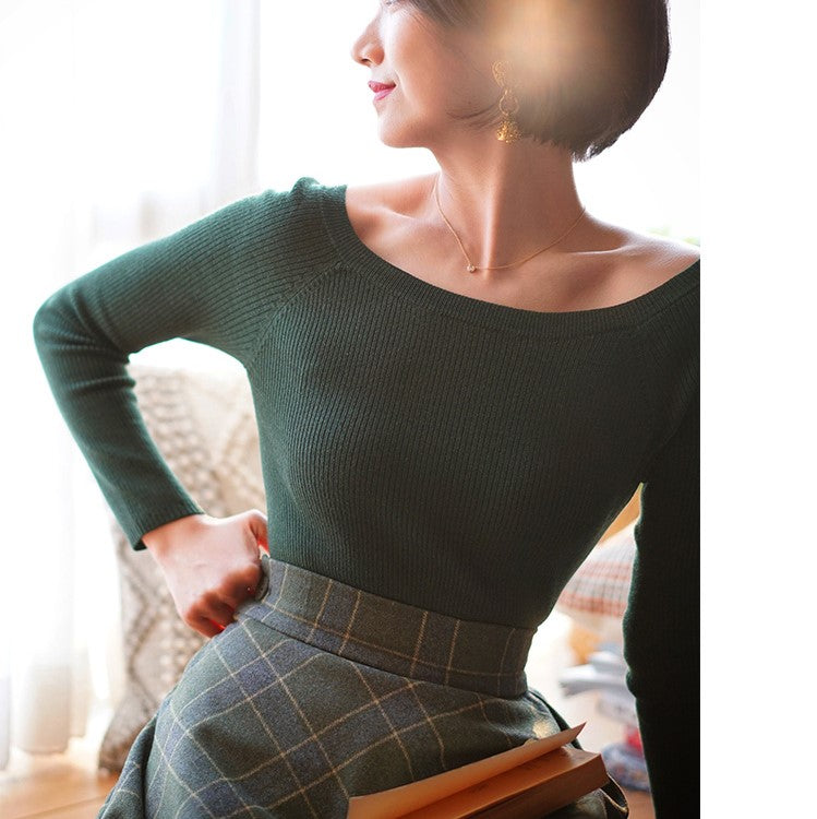 Classical slim knit for young ladies