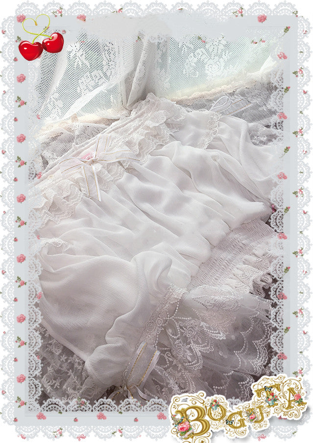 Boguta - Heidi Series - Classic Lace Puff Sleeves Blouse