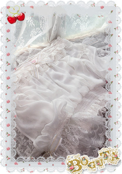 Boguta - Heidi Series - Classic Lace Puff Sleeves Blouse