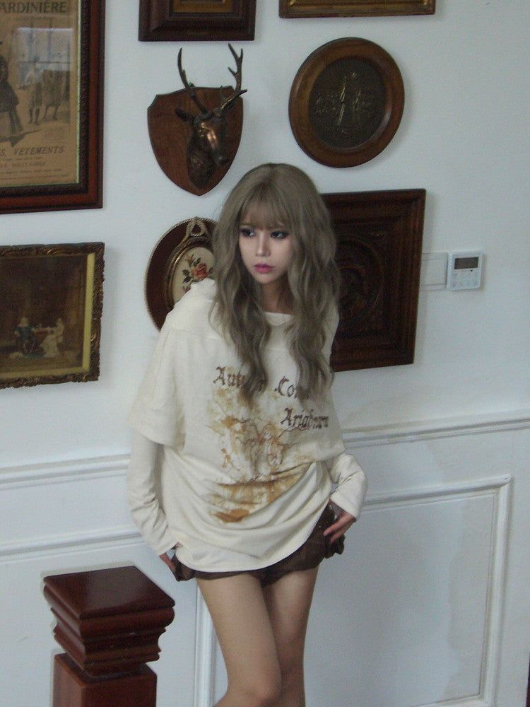 Loose Effortless Cover Cutsew Long-T-Shirt【s0000004214】