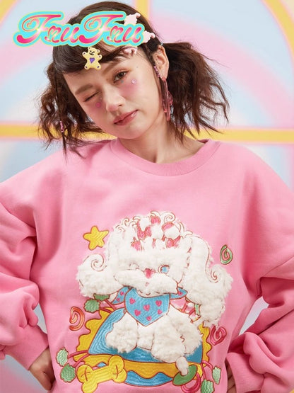 Puppy Padded Pink Sweatshirt【s0000004925】