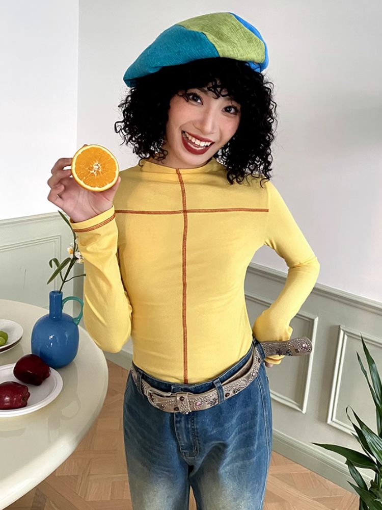 Stitching High Neck Inner T-Shirt【s0000007120】