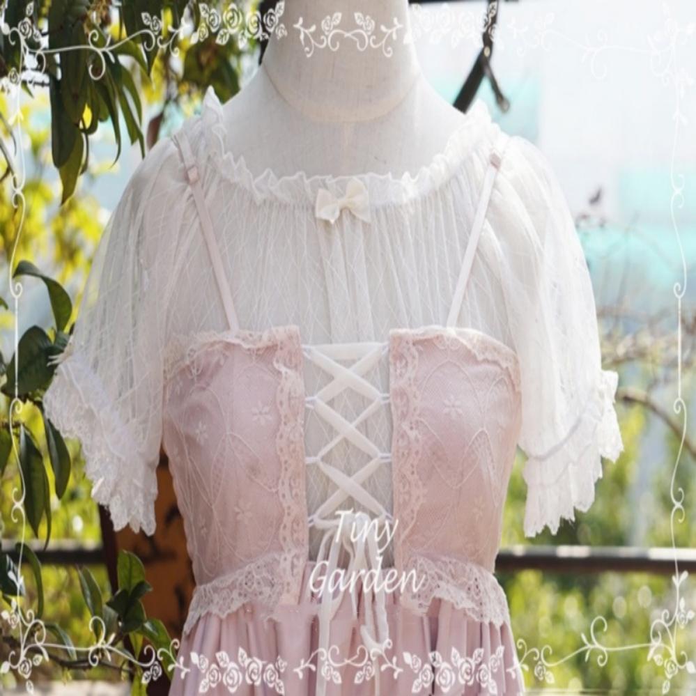 Tiny Garden - Summer Refreshment - Elegant Lolita Summer Lace A-line Neckline Blouse