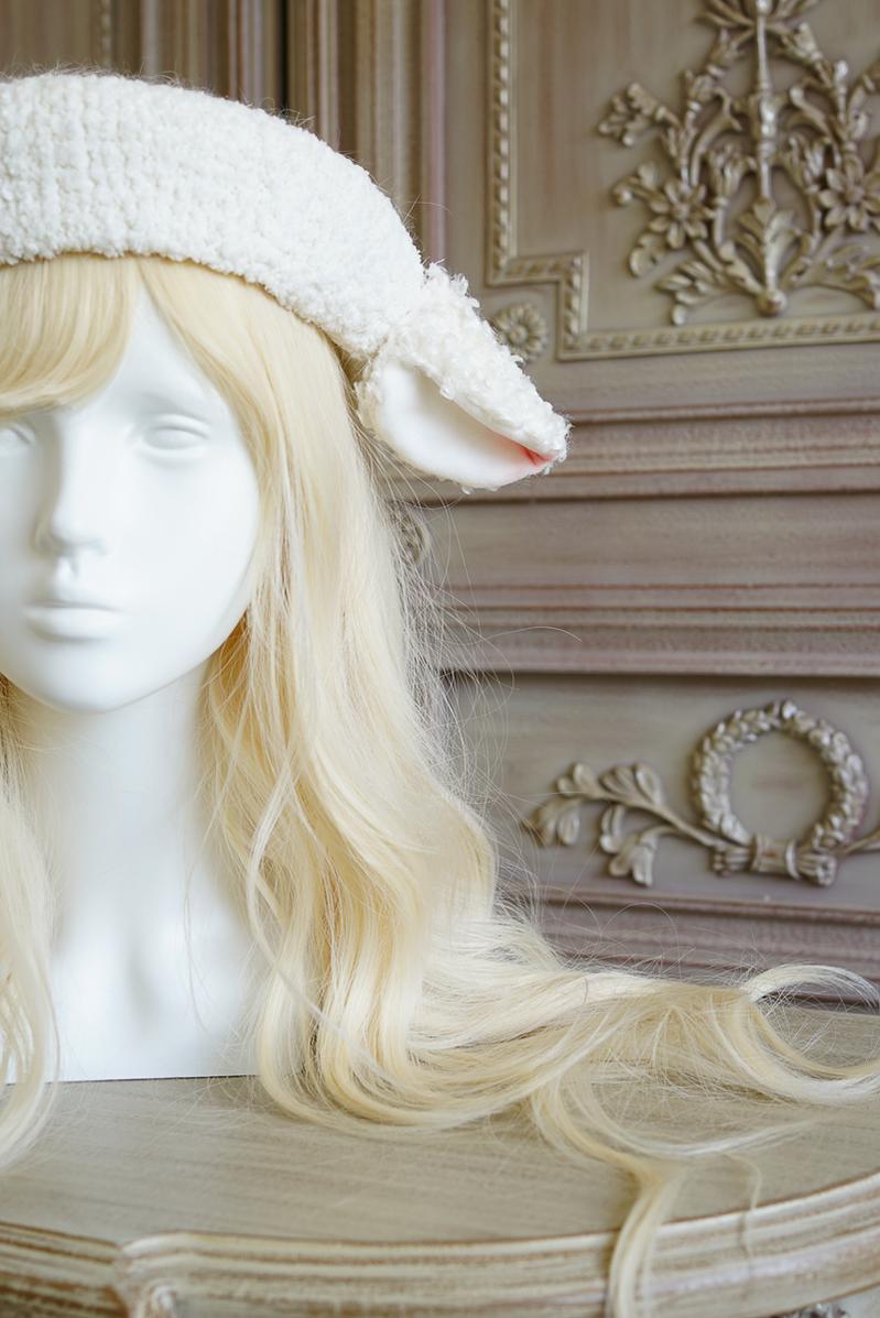 MAID - Kawaii Lolita Berets Sheep Ear Handmade Fleece Headwear