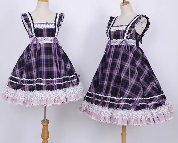 Miaoplus - Sweet Lolita Plaid JSK Multicolors Lucky Bag