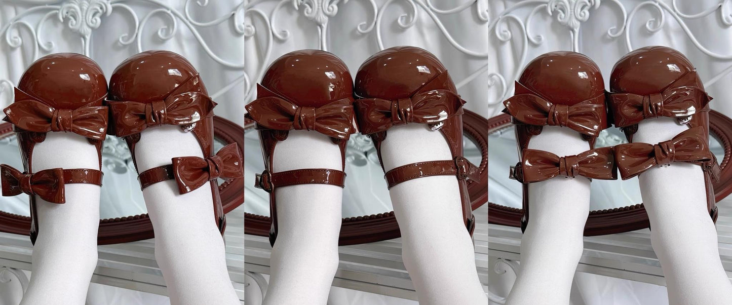 Beauty Bunny - Kawaii Lolita Shoes Low Heels Round Toe PU Shoes