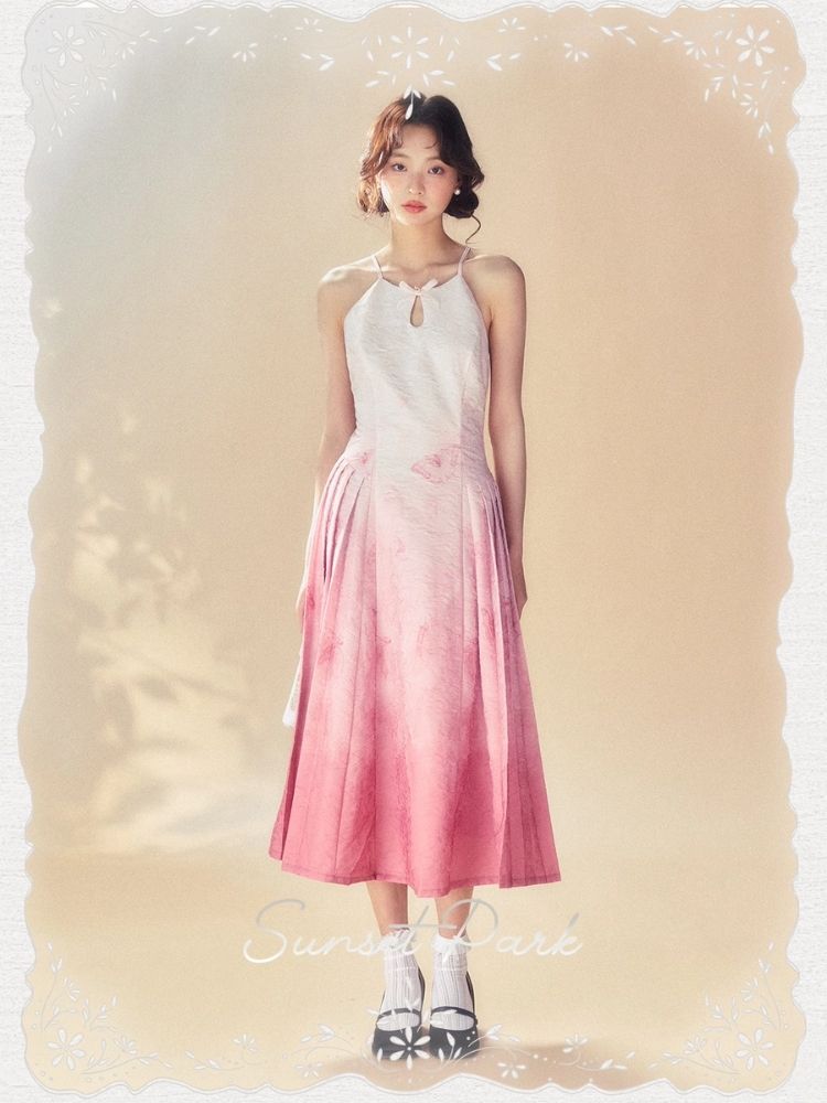Gradient Dye Sling Dress【s0000007517】