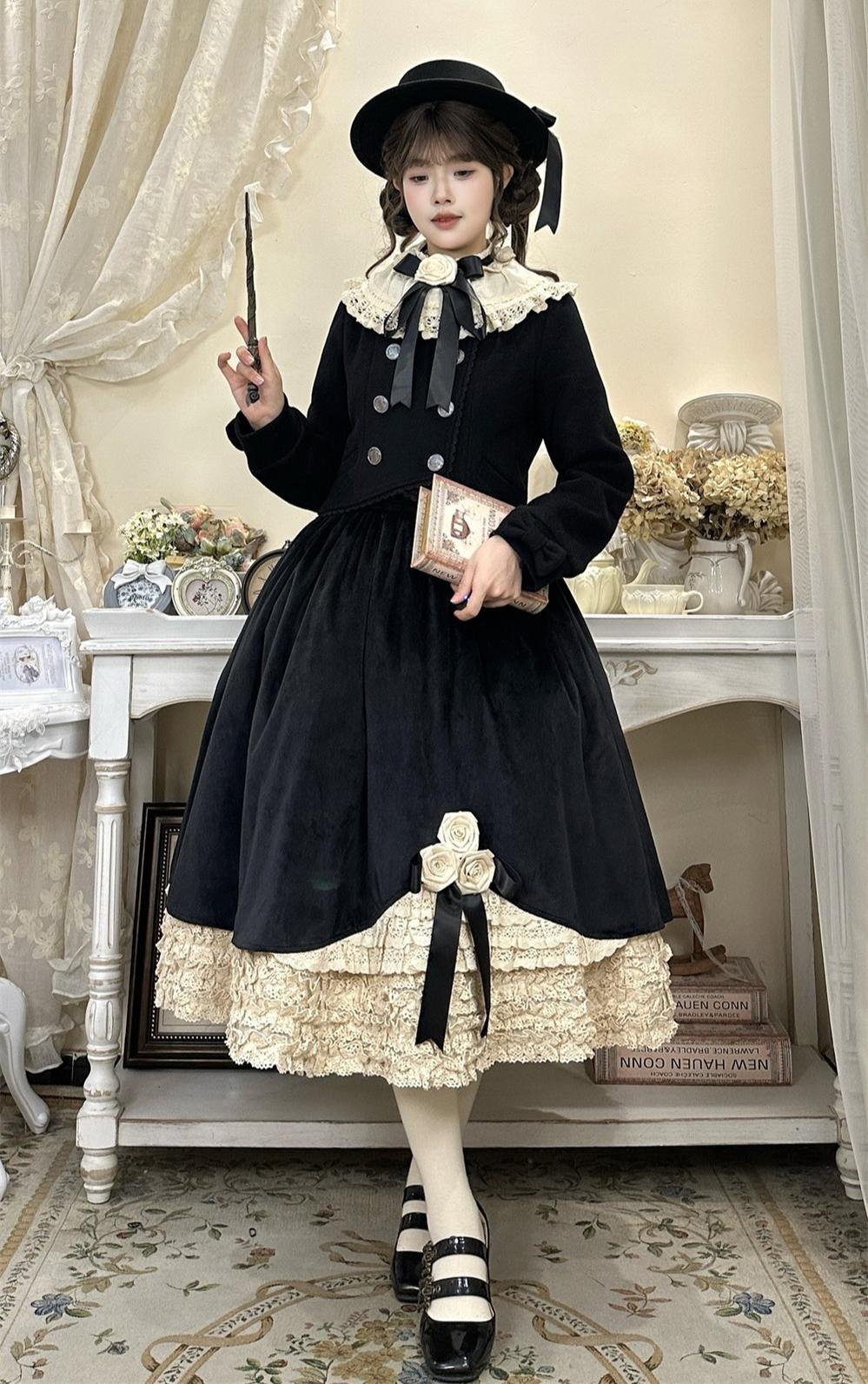 LeMiroir - Winter Solstice - Elegant Lolita Winter Short Coat & SK