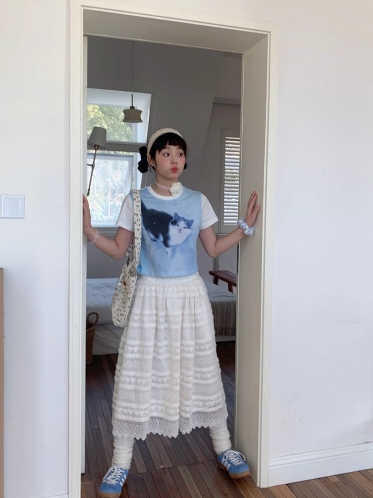 Shoulder Skinny Sweet Cool Girl Short T-Shirt【s0000007710】