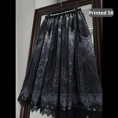 Susin Lolita - Bone-Eroded Butterfly - Gothic Lolita JSK & SK Set