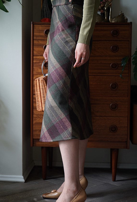 British plaid elegant skirt