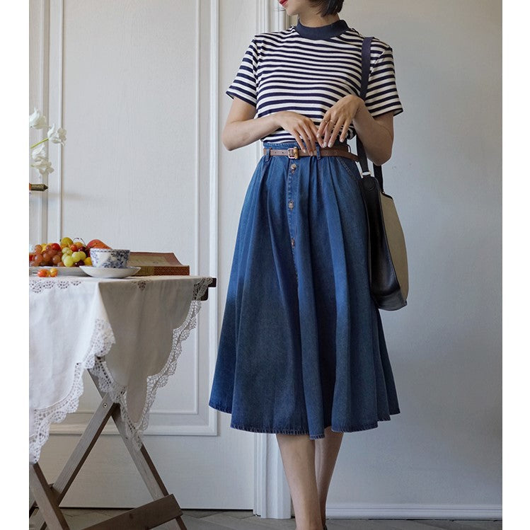 Countess retro denim skirt