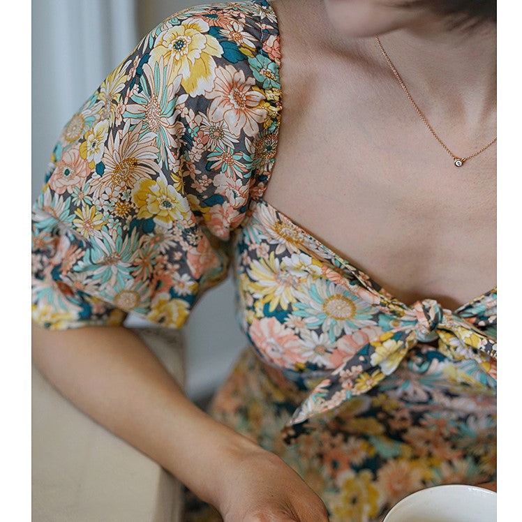 Flower field vintage dress