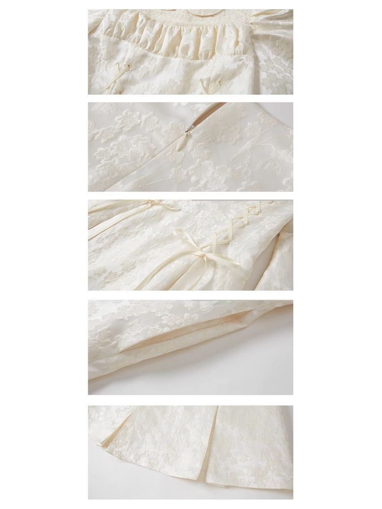 Jacquard Tie Dress【s0000004601】