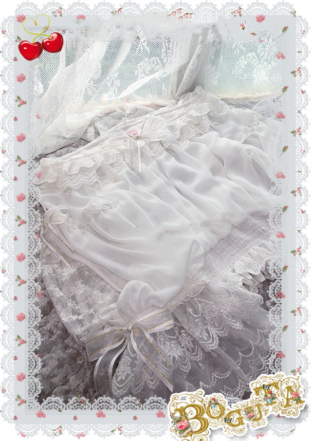 Boguta - Heidi Series - Classic Lace Puff Sleeves Blouse