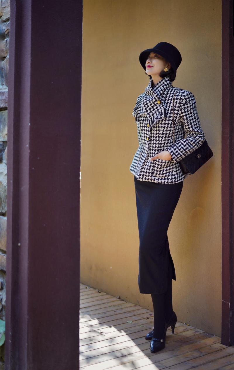 houndstooth tweed jacket