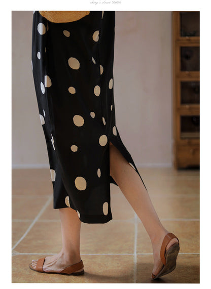 Countess Polka Dot Black Dress