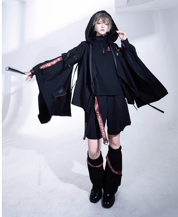 Princess Chronicles - Nameless Blade - Waste Soil Ouji Lolita Black Shorts and Leggings