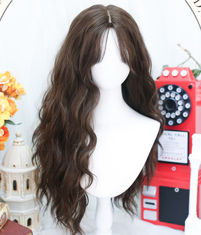 Dalao Home - Waffle - Lolita Splayed Bangs Curly Wig