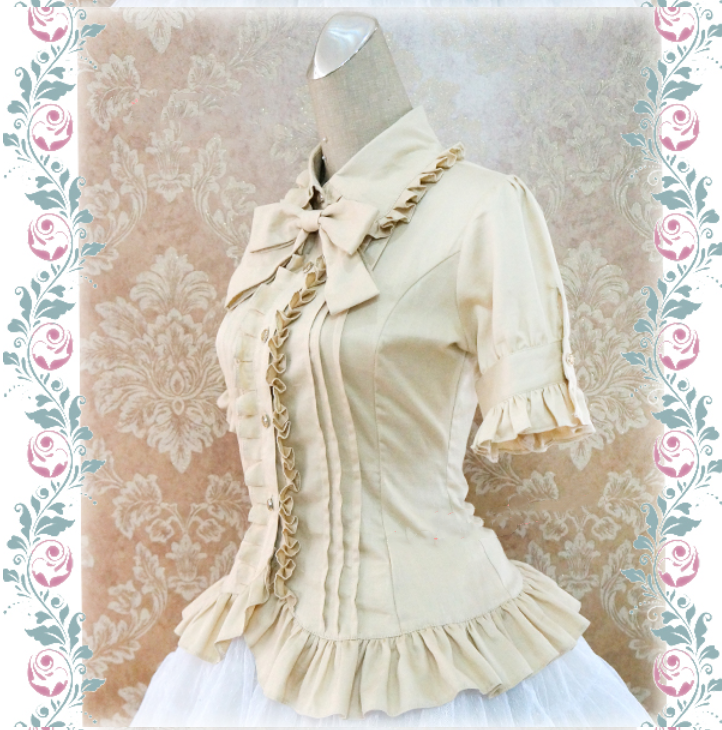 Strawberry Witch - Multicolors Short Sleeve Cotton Lolita Blouse