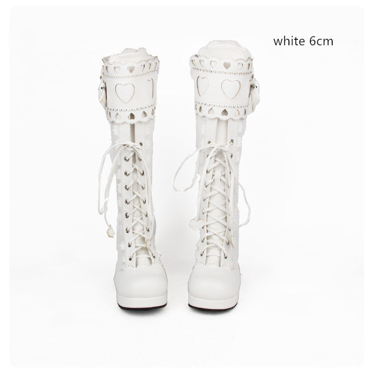 Angelic Imprint - Sweet Multicolor Thick Heel Lolita Boots