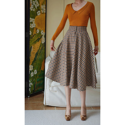 British plaid hepburn skirt