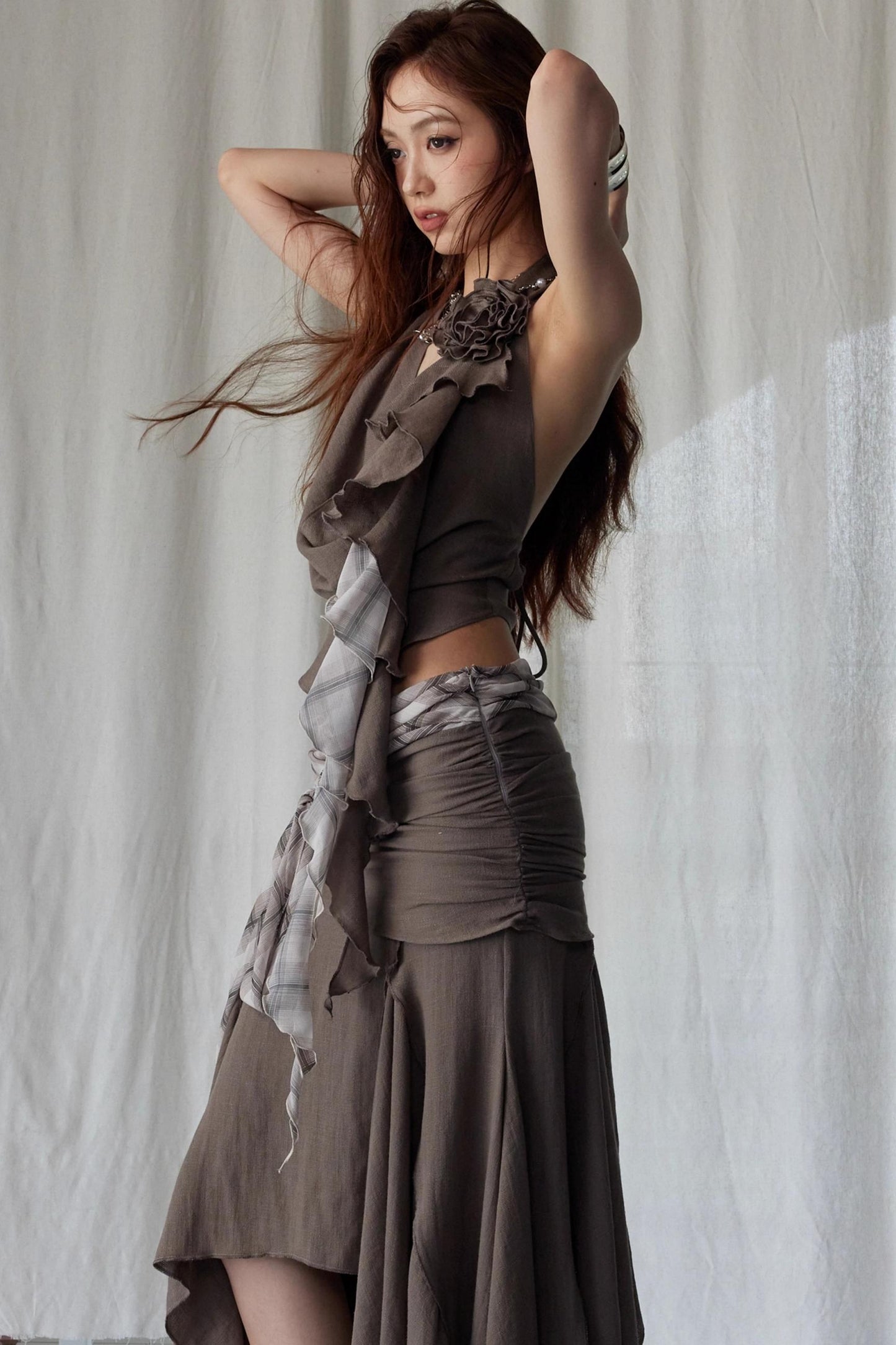 Asymmetrical Swing Vest & Skirt Set-Up