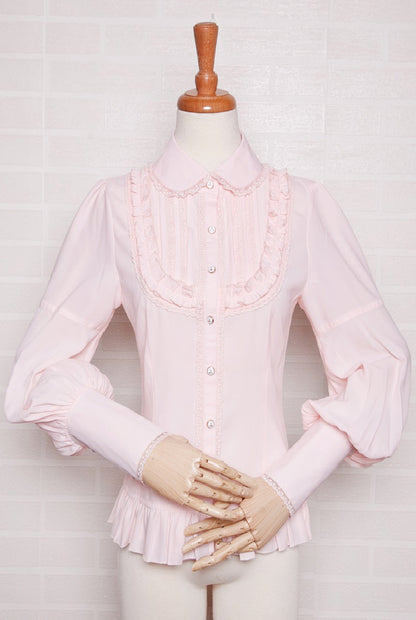 Yilia - Elegant Lamb Sleeve Chiffon Lolita Blouse