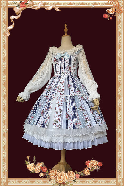 Infanta - Strawberry Plaid - Sweet Lolita JSK Dress
