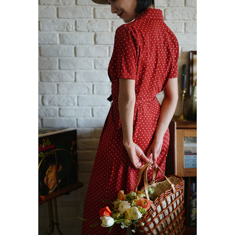 Lady's Polka Dot Retro Jumpsuit