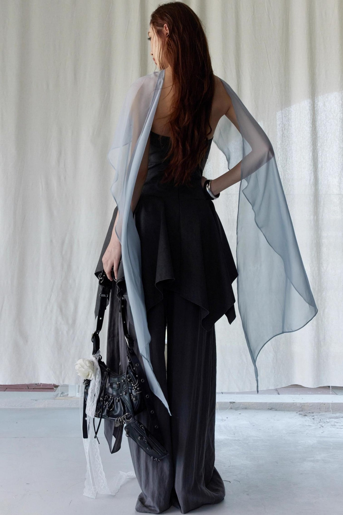 Lace-Trimmed Wide-Leg Culottes